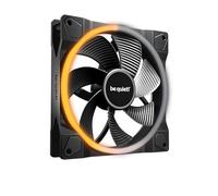 be quiet! Light Wings 140mm PWM Reverse Black ventilador, 7 palas de ventilador invertidas, alto flujo de aire, aspas invertidas, para entradas laterals o inferiors, iluminación ARGB múltiples colores
