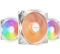 be quiet! Light Wings LX 120mm PWM White ventilador, Pack de 3 ventiladores, núcleo iluminado y aspas de ventilador esmeriladas, efectos de iluminación inconfundibles, múltiples colores y modos