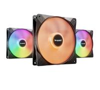be quiet! Light Wings LX 140mm PWM ventilador, Pack de 3 ventiladores, núcleo iluminado y aspas de ventilador esmeriladas, efectos de iluminación inconfundibles, múltiples colores y modos