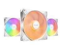 be quiet! Light Wings LX 140mm PWM White ventilador, Pack de 3 ventiladores, núcleo iluminado y aspas de ventilador esmeriladas, efectos de iluminación inconfundibles, múltiples colores y modos