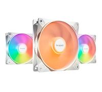 be quiet! Light Wings LX 120mm PWM White ventilador, Pack de 3 ventiladores, núcleo iluminado y aspas de ventilador esmeriladas, efectos de iluminación inconfundibles, múltiples colores y modos