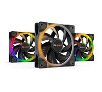 be quiet! Ventiladores Light Wings 120mm PWM Pack triple – 3x ARGB, 18 LEDs, 7 aspas, alto flujo