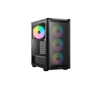 be quiet! Pure Base 501 LX Black Caja de PC, Efectos de iluminación inconfundibles, 4 Ventiladores Light Wings LX PWM preinstalados, presión de Aire Extraordinaria, Controlador ARGB y hub ARGB-PWM