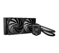 be quiet! Pure Loop 3 - Refrigeración de agua todo en uno de 280 mm para sistemas AMD/Intel con overclocking, 2 ventiladores Pure Wings 3 de 140 mm PWM de alta velocidad, alta presión estática, bomba