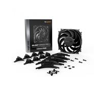 be quiet! Silent Wings Pro 4 ventilador PWM de 120 mm, aspas optimizadas, rendimiento excepcionalmente alto, interruptor de velocidad para la máxima velocidad PWM, negro, BL098