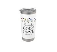 Be Rooted in Gods Love Jesus Rooted in Christ Ephesians 3:17 Vaso térmico de acero inoxidable de doble pared