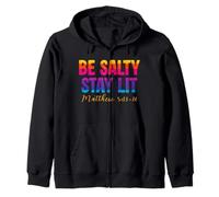 Be Salty Stay Lit Christian Matthew 5:13-16 Faith Sudadera con Capucha