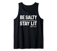 Be Salty Stay Lit Christian Tee Matt 5:13 5:14 Versículo de la Biblia Camiseta sin Mangas