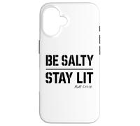 Be Salty Stay Lit Christian Tee Matt 5:13 5:14 Versículo de la Biblia Carcasa para iPhone 16