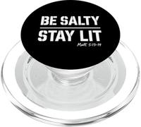 Be Salty Stay Lit Christian Tee Matt 5:13 5:14 Versículo de la Biblia PopSockets PopGrip para MagSafe