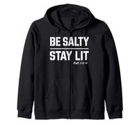 Be Salty Stay Lit Christian Tee Matt 5:13 5:14 Versículo de la Biblia Sudadera con Capucha