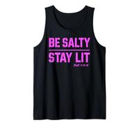 Be Salty Stay Lit Christian tee Matt 5:13 Verso de la Biblia Oración Camiseta sin Mangas