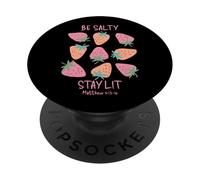Be Salty Stay Lit Matthew 5:13-16 Divertido diseño cristiano PopSockets PopGrip Adhesivo