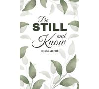 Be Still and Know - Elegant Christian Notebook with Watercolor Leaves | Psalm 46:10