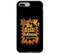 Be Still And Know Salmo 46:10 Retro Groovy Christian Floral Carcasa para iPhone 7 Plus/8 Plus