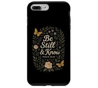 Be Still And Know Salmo 46:10 Retro Groovy Christian Floral Carcasa para iPhone 7 Plus/8 Plus