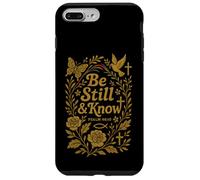 Be Still And Know Salmo 46:10 Retro Groovy Christian Floral Carcasa para iPhone 7 Plus/8 Plus