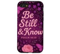 Be Still And Know Salmo 46:10 Retro Groovy Christian Floral Carcasa para iPhone SE (2020) / 7 / 8