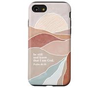 Be Still and Know Salmo 46 Versículo bíblico Cristiano mínimo Carcasa para iPhone SE (2020) / 7/8