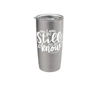 Be Still and Know That I Am God Bible Verse Psalm 46 10 Pink Vaso térmico de acero inoxidable de doble pared