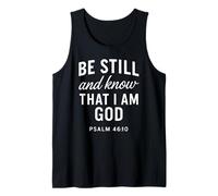 Be Still and Know That I Am God Salmo 46:10 Verso de la Biblia Orar Camiseta sin Mangas