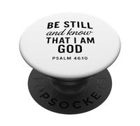 Be Still and Know That I Am God Salmo 46:10 Verso de la Biblia Orar PopSockets PopGrip Adhesivo