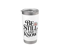 Be Still And Know Verso de la Biblia Cristiano Vaso térmico de acero inoxidable de doble pared