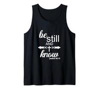 Be Still & Know Cool Christian Life - Versículo bíblico con cruz Camiseta sin Mangas