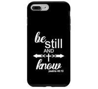 Be Still & Know Cool Christian Life - Versículo bíblico con cruz Carcasa para iPhone 7 Plus/8 Plus