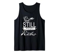 Be Still & Know Cute Christian Bible Verse Bojo Feathers Camiseta sin Mangas