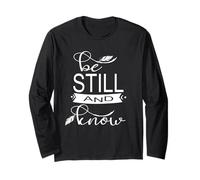 Be Still & Know Cute Christian Bible Verse Bojo Feathers Manga Larga