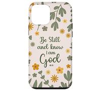 Be Still & Know That I Am God Psalm Bible Verse Floral Women Carcasa para iPhone 12 Mini