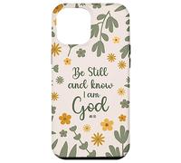 Be Still & Know That I Am God Psalm Bible Verse Floral Women Carcasa para iPhone 12 Pro MAX