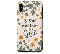 Be Still & Know That I Am God Psalm Bible Verse Floral Women Carcasa para iPhone XS MAX