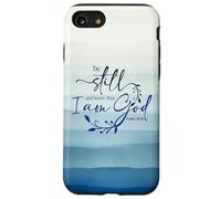 Be Still Know That I Am God Quote Blue Christian Psalm 46:10 Carcasa para iPhone SE (2020) / 7/8