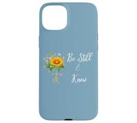 Be Still Know That I Am God Quotes Butterfly Christian Jesus Carcasa para iPhone 15 Plus