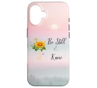 Be Still Know That I Am God Quotes Butterfly Christian Jesus Carcasa para iPhone 16