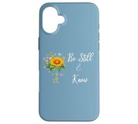 Be Still Know That I Am God Quotes Butterfly Christian Jesus Carcasa para iPhone 16 Plus
