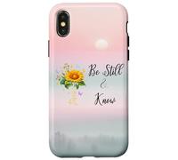 Be Still Know That I Am God Quotes Butterfly Christian Jesus Carcasa para iPhone X/XS