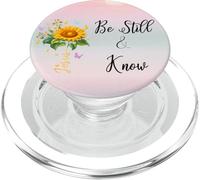 Be Still Know That I Am God Quotes Butterfly Christian Jesus PopSockets PopGrip para MagSafe