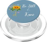 Be Still Know That I Am God Quotes Butterfly Christian Jesus PopSockets PopGrip para MagSafe