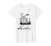 Be Still & Know With Bojo Feathers Cute Christian Verse Camiseta