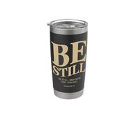 Be Still Salmo 46:10 Versículo de la Biblia Cristiana Vaso térmico de acero inoxidable de doble pared