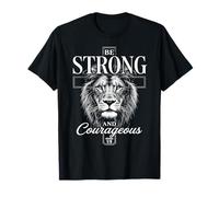 Be Strong and Courageous Joshua 1:9 Lion | Christian Warrior Camiseta