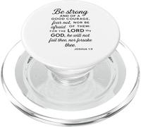 Be Strong and of A Good Courage Josué 1:9 Verso de la Biblia Orar PopSockets PopGrip para MagSafe