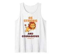 Be Strong & Courageous - Joshua 1:9 Christian Kids & Adult Camiseta sin Mangas