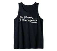 Be Strong & Courageous Joshua - Versículo Motivacional de la Biblia Camiseta sin Mangas