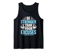 Be Stronger Than Your Excuses Motivational Gym Fitness Camiseta sin Mangas