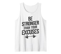 Be Stronger Than Your Excuses Motivational Gym Fitness Camiseta sin Mangas