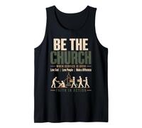 Be The Church When Service is Over Faith Action Christian Camiseta sin Mangas